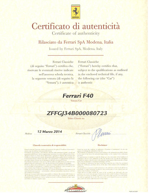 Sold 1989 Ferrari F40 | Official UK Koenigsegg Dealer | SuperVettura